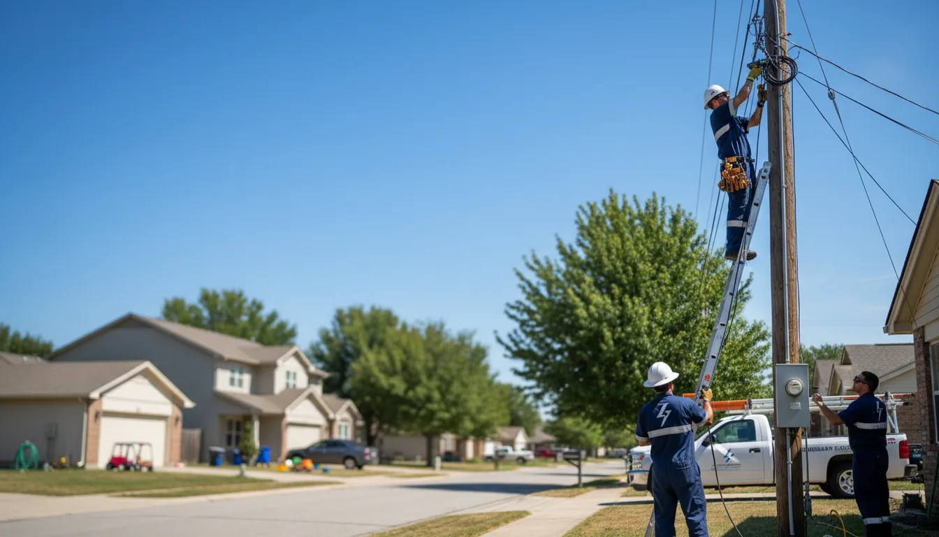 Residential electrician providing installation services in Naples, TX